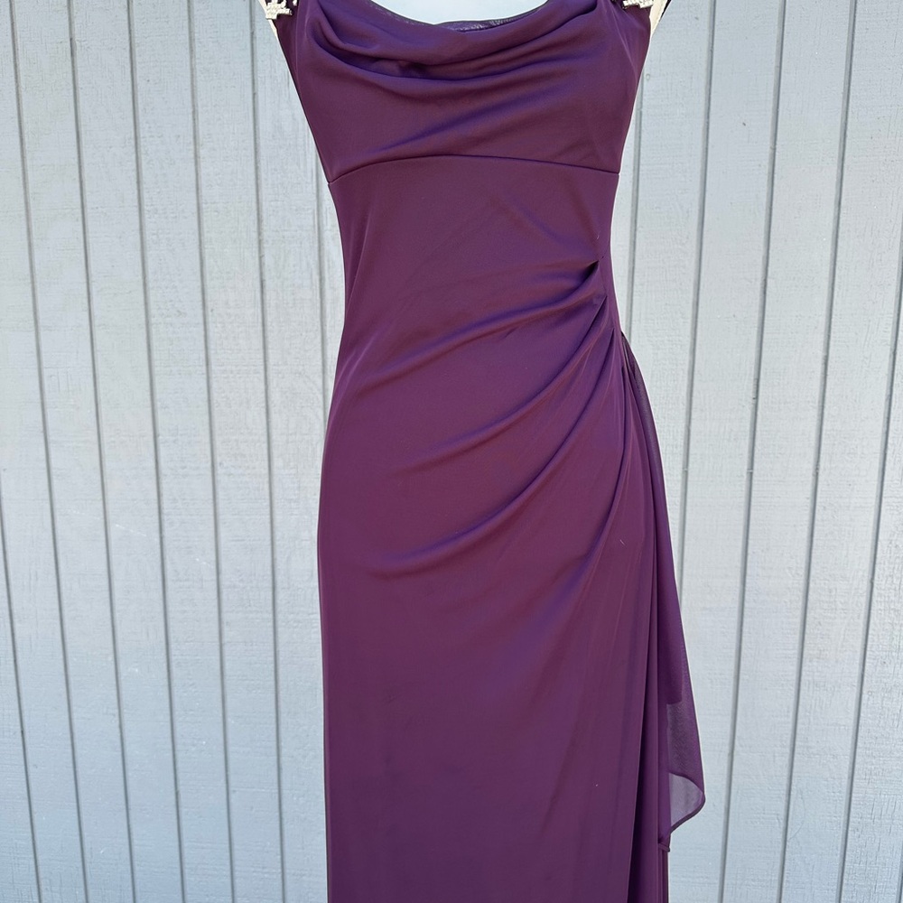 R & M Richards Purple Evening Gown - Picture 4 of 12